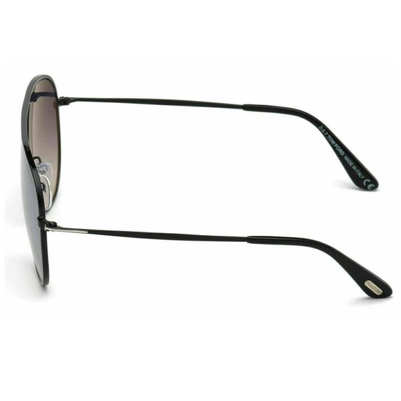 Tom Ford Aviator Style Light Black Anti-Reflective Lens. main image 5